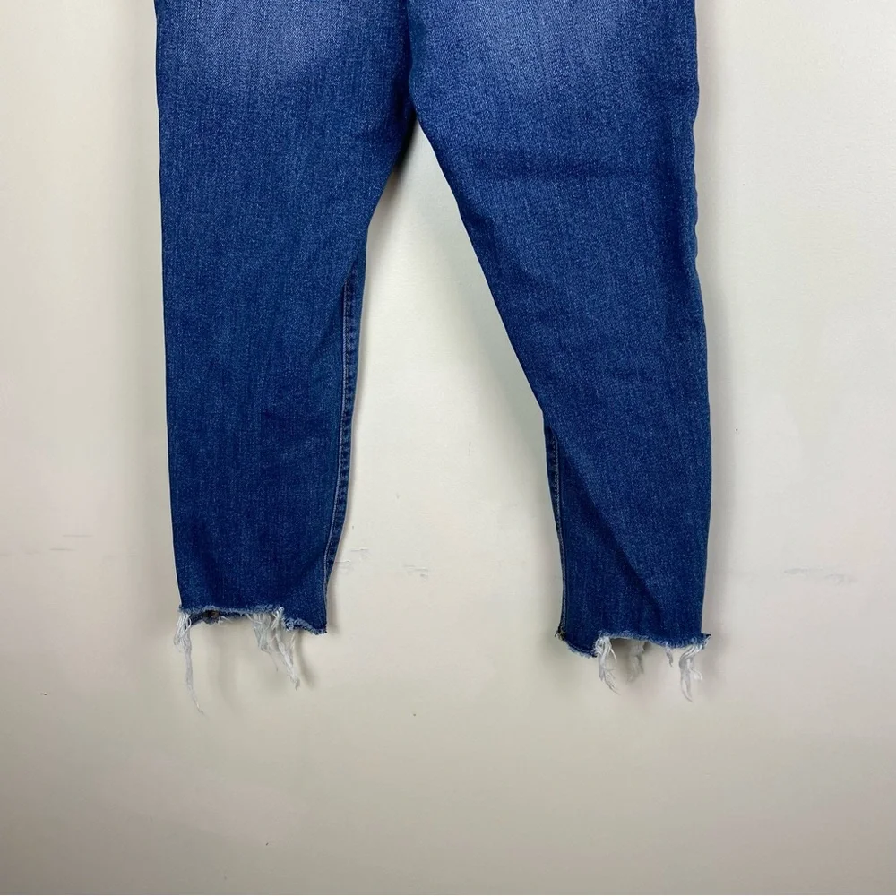 Old Navy O.G Straight Distressed High Rise Denim Jeans Raw Hem Girls 10‎